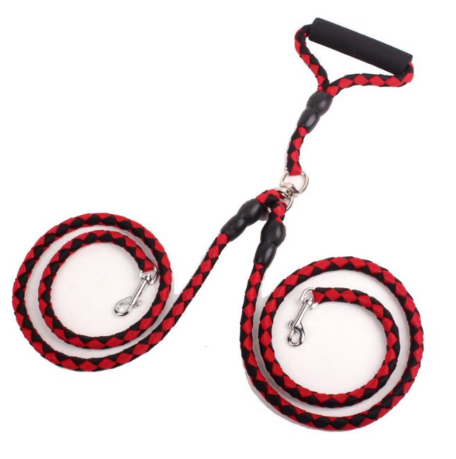 Corde de Traction à Double extrémité pour promener le chien, corde de Traction à Double extrémité un Plus deux collier de laisse, fournitures pour animaux de compagnie, collier pour chien