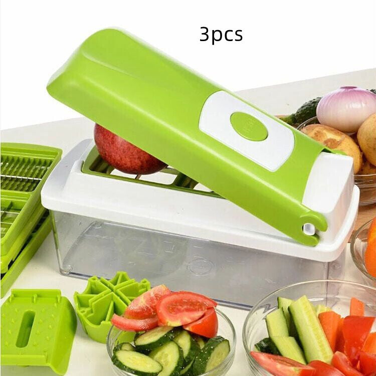 12pcs Multifunctional Vegetable Chopper Handle Food Grate Food Chopper Vegetable Slicer Dicer Cut Kitchen Gadgets