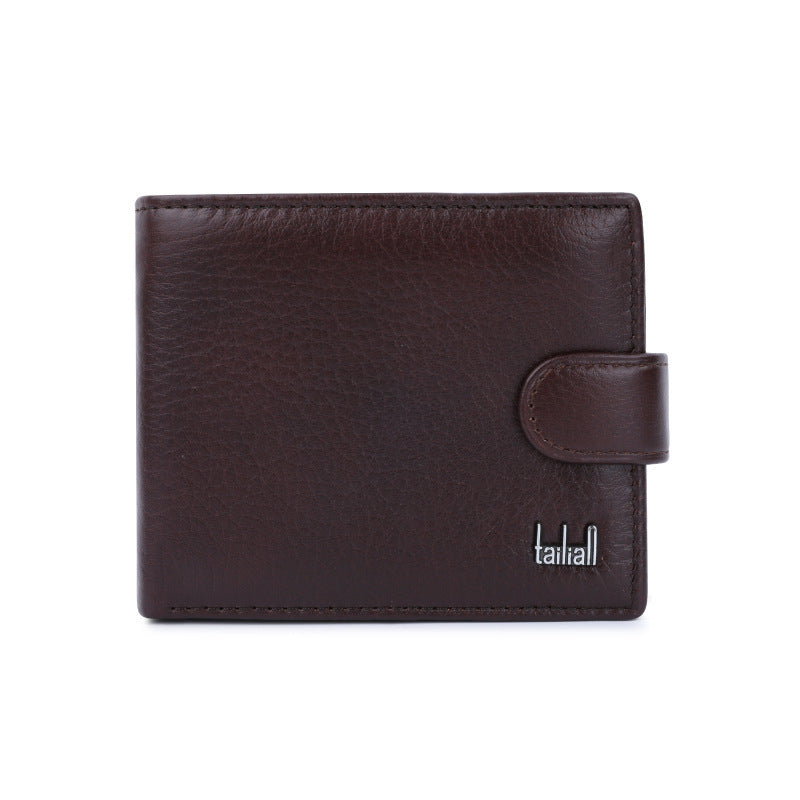 Men's Leather Wallet Multifunctional Short Men