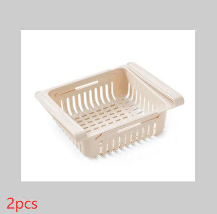 Refrigerator Telescopic Storage Basket Refrigerator Drawer Storage Rack Freshness Preservation Box Freezing Box Storage Rack