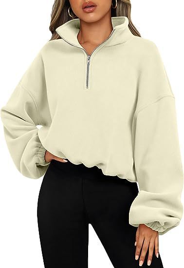 Lös Sport Pullover Hoodie Dam Vinter Enfärgad Dragkedja Stativ Krage Sweatshirt Tjock Varma Kläder