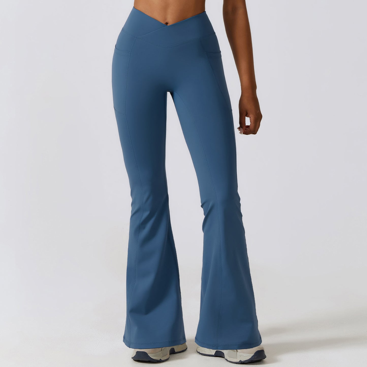 Pantalon large de levage de hanche, pantalon de Yoga à fond cloche, de sport