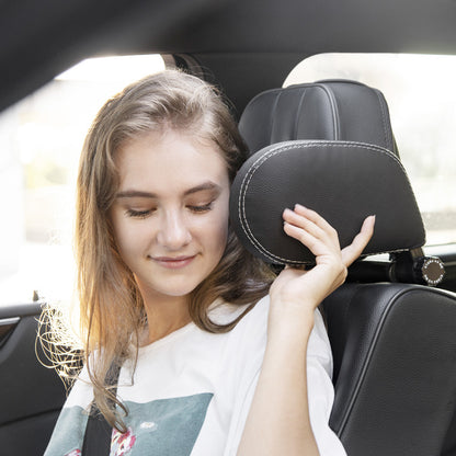 Nackstödskudde för bil Sömnjusterbar sida Bil Mjuk resesäte Nackstöd Auto Läderstöd Nackkudde Kudde biltillbehör