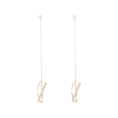 Niche Design French Ear Cuff Tassel Earrings