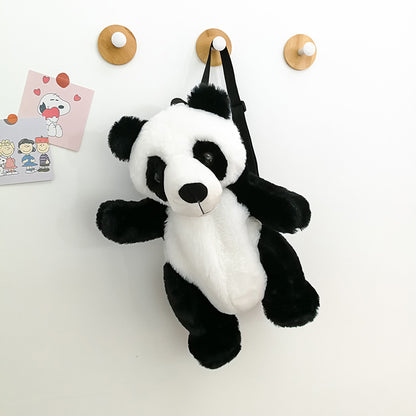 Petit sac à dos Panda mignon, sac en peluche de dessin animé pour garçons et filles