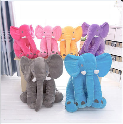 Jouet en peluche éléphant doux et confortable, accompagne le sommeil du bébé, oreiller pour enfant, coque en cuir