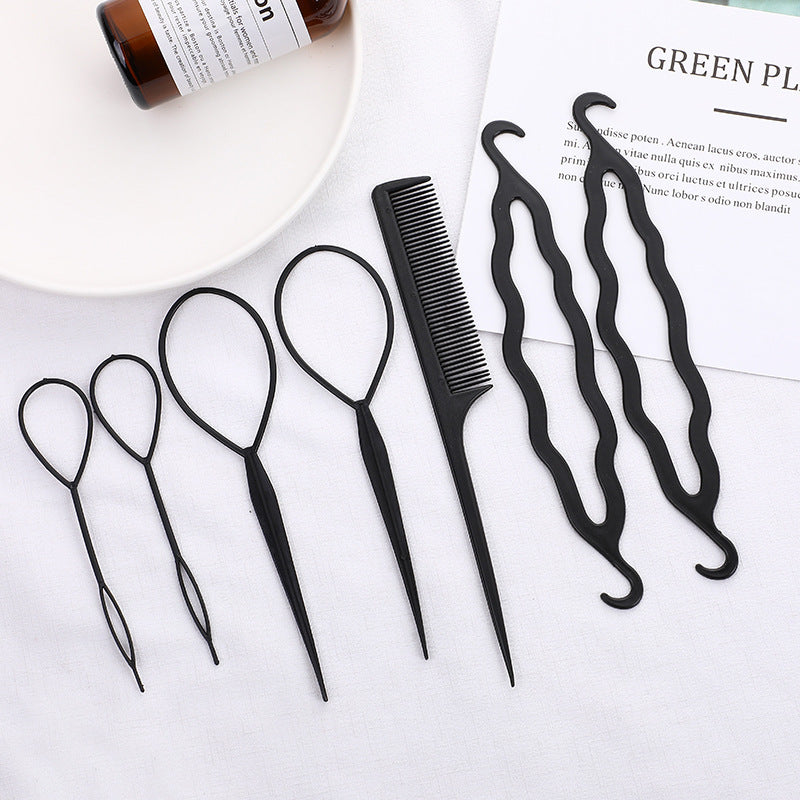Braided Hair Travel Kit - Hair Sectioning Clips, Hair Comb, Extension Needle, Pattern Hairstylist Tools