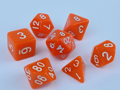 Acrylic Dice Running Group Board Game Entertainment Polyhedral Dice 7 Tablets Set