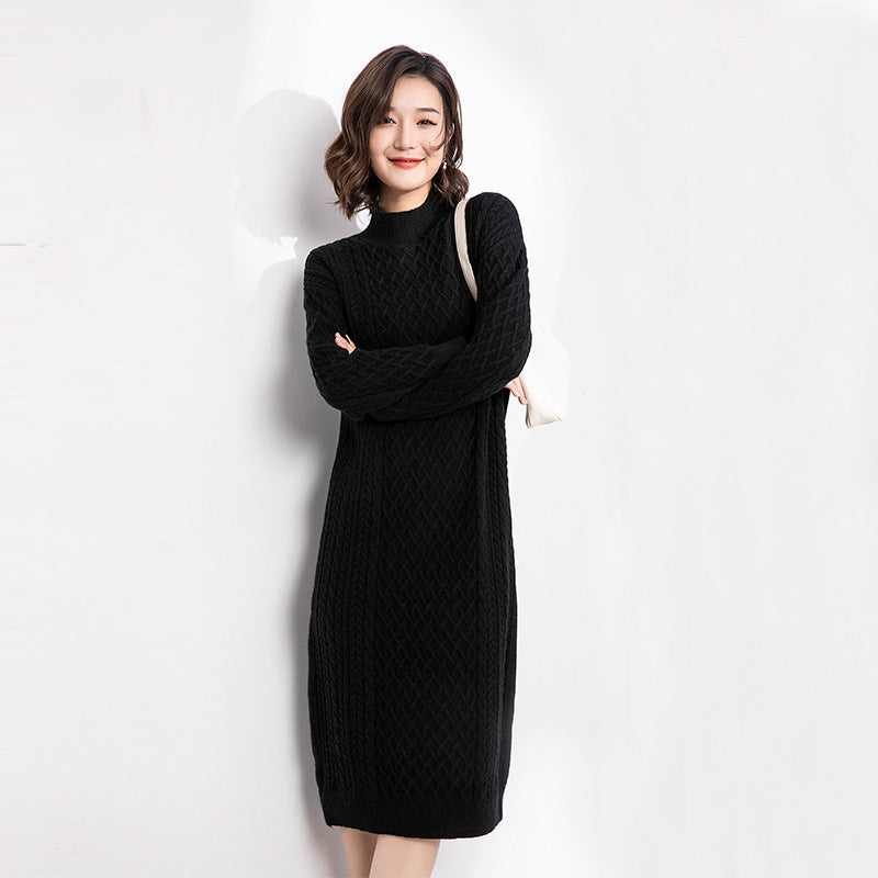 Thickened Bottom Non Split Woolen Dress