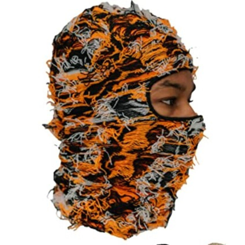 Balaclava Men's And Women's Knitted Camouflage Headgear Personality Fashion Wool Hat