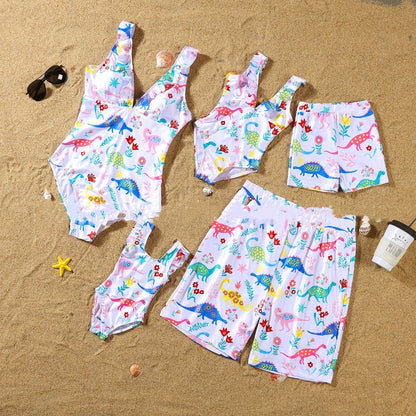 Maillot de bain parent-enfant Pantalon de plage à séchage rapide Maillot de bain mi-enfant