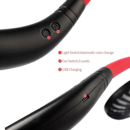 Holiday Relaxation: Portable Neckband Fan for Summer Comfort