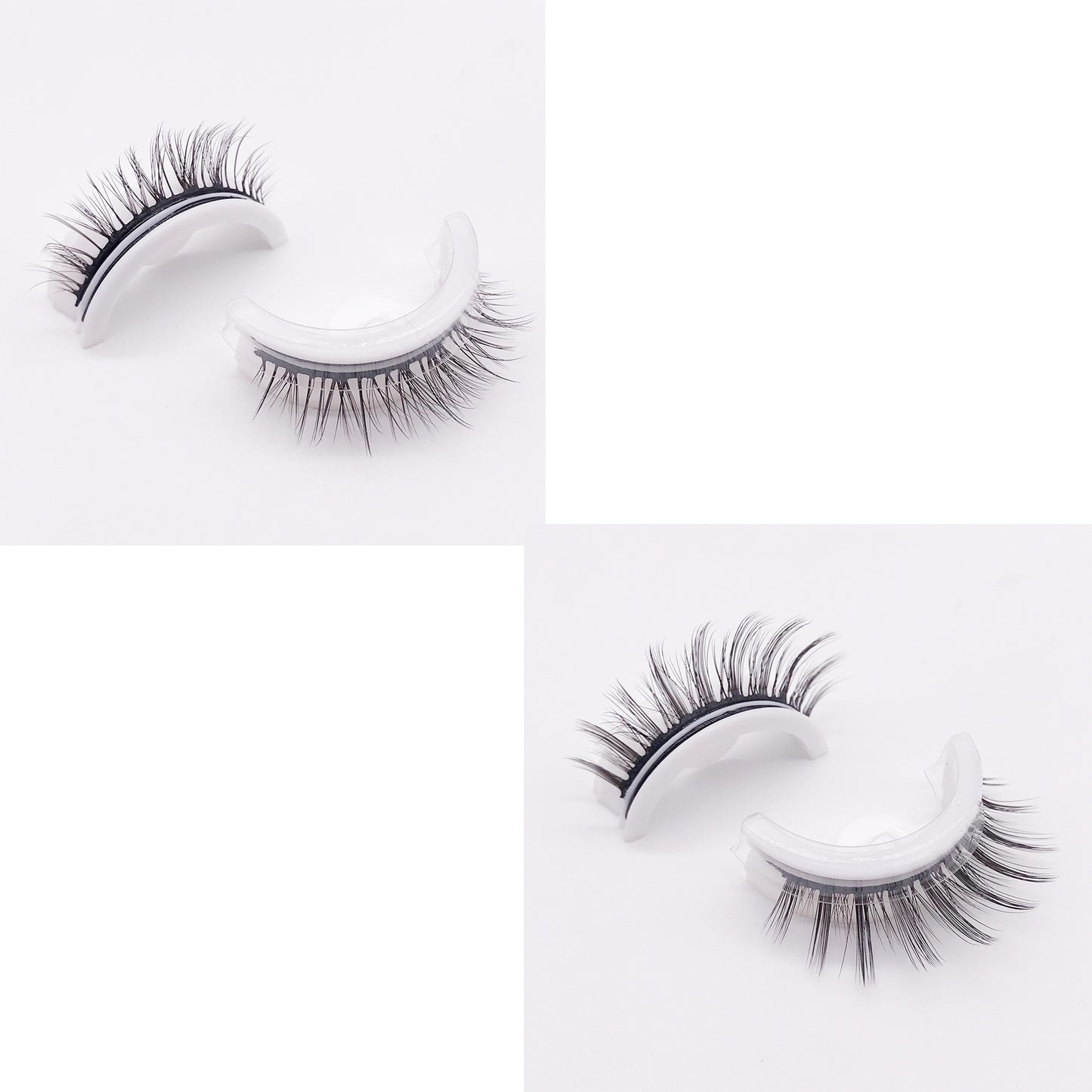 Återanvändbara 3D Mink Lashes naturliga falska ögonfransar Självhäftande falska limmar fria lass Makeup ögonfrans Extens Silk ögonfransar