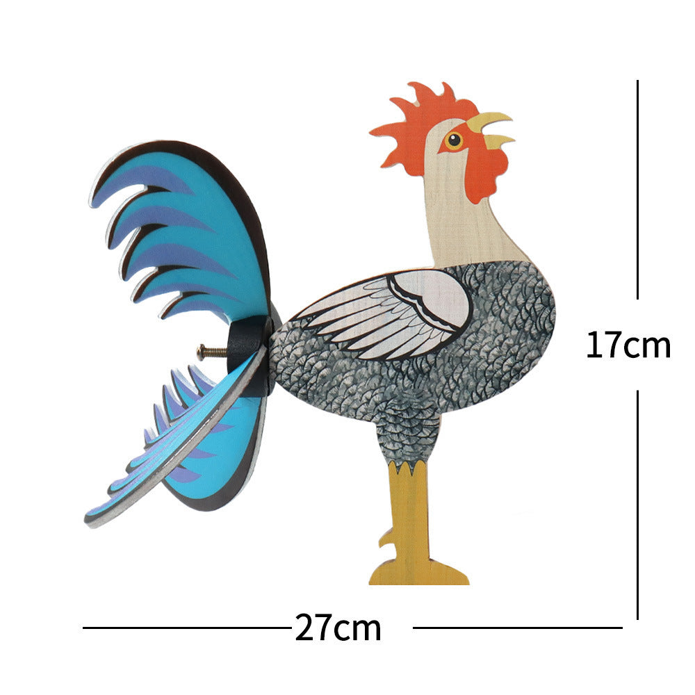 Summer Home Vacation - Rooster Windmill Garden Decor