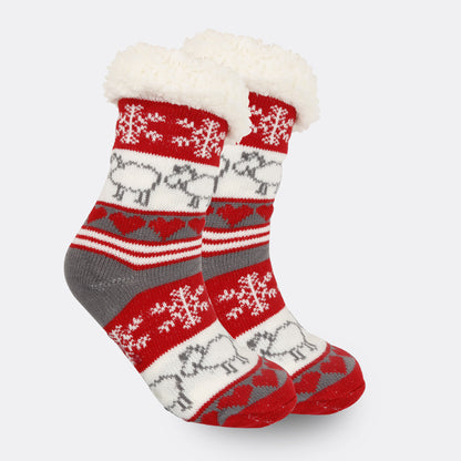 Christmas Women's Thickened Fleece-lined Room Socks