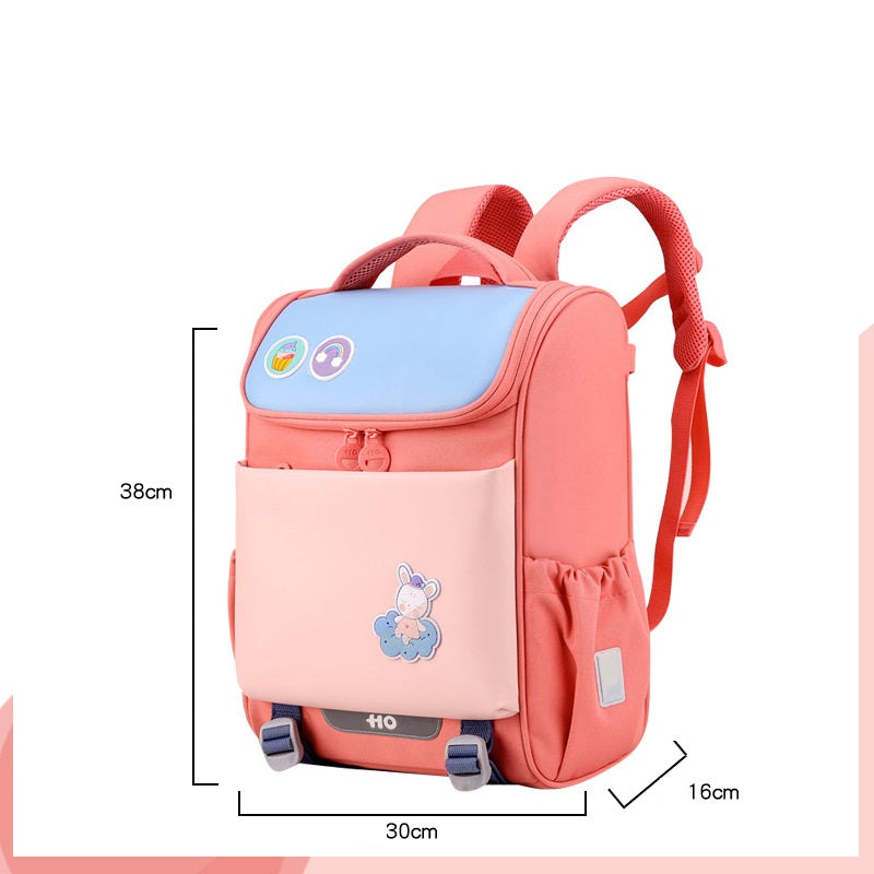 Sac à dos avec épaulettes pour élèves du primaire, sac à dos pour enfants, couleur unie claire, sac d'école primaire