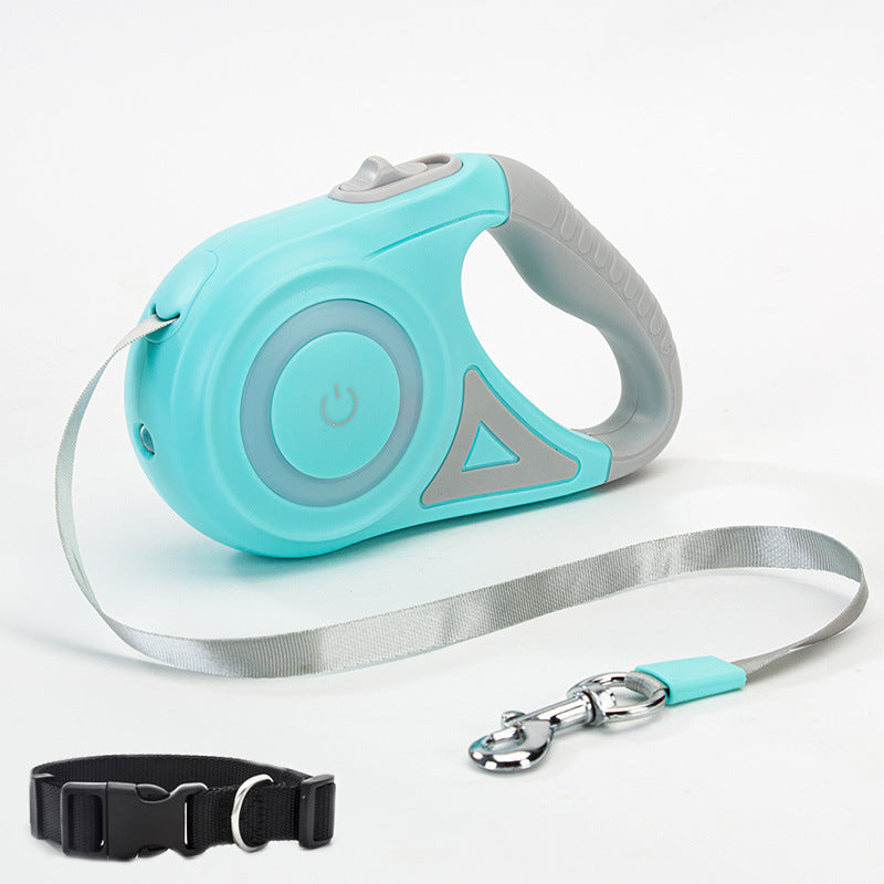 Laisse rétractable pour chien et collier pour chien, projecteur automatique, corde de Traction pour chien et chat, produit pour petits et moyens chiens