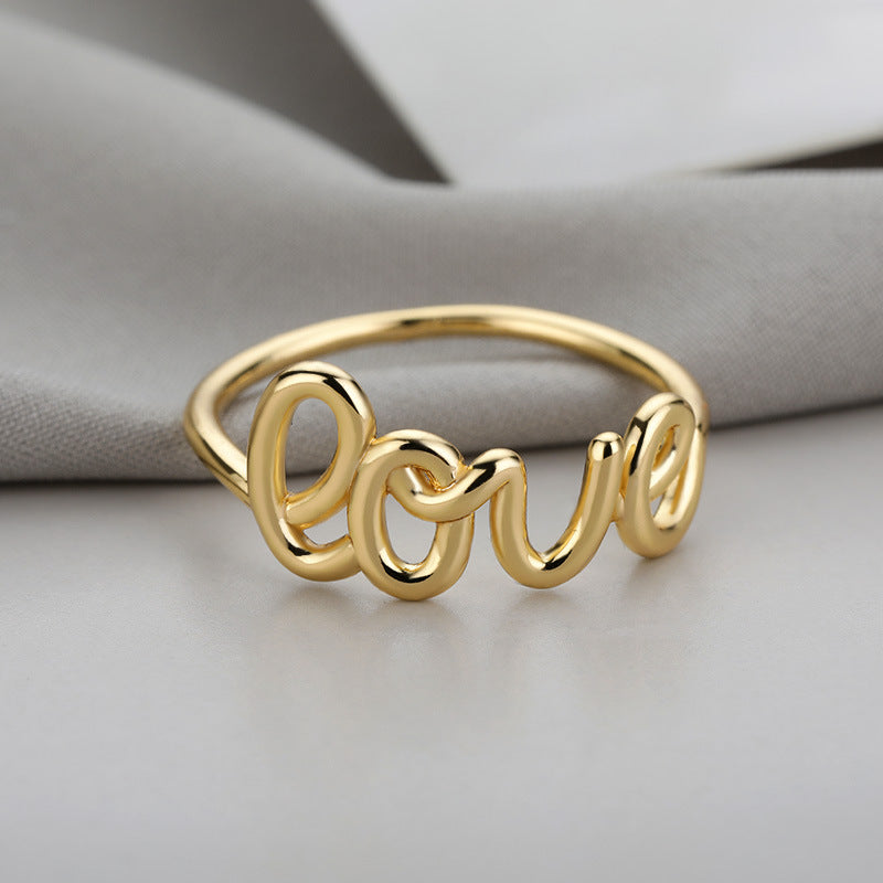 Small LOVE Ring Men And Women Couple Rings