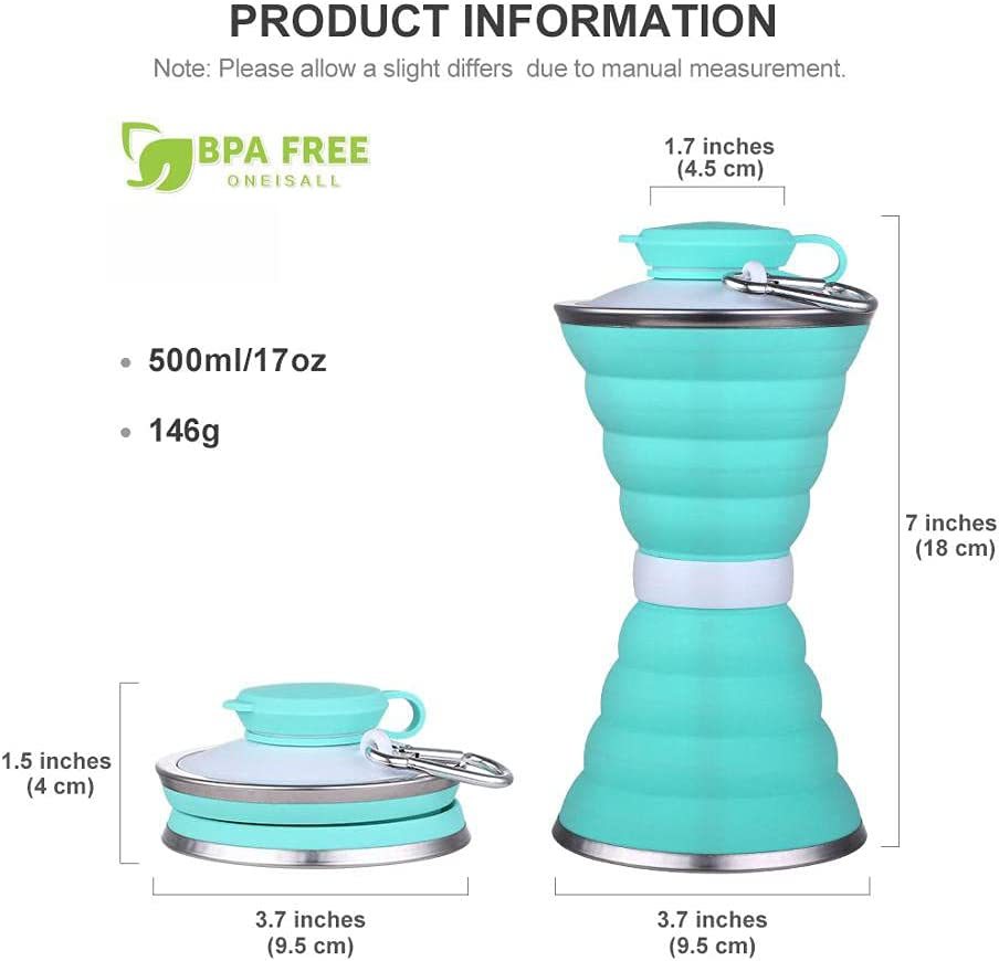 Bouteille d'eau en Silicone de 500ML, pliable, anti-fuite, Portable, pour sport, voyage, voyage en plein air, salle de sport, randonnée, Gadgets de cuisine réutilisables
