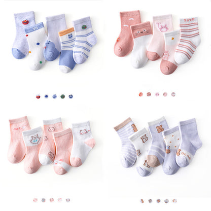 Cartoon Short Tube Baby Socks Boneless Newborn Socks