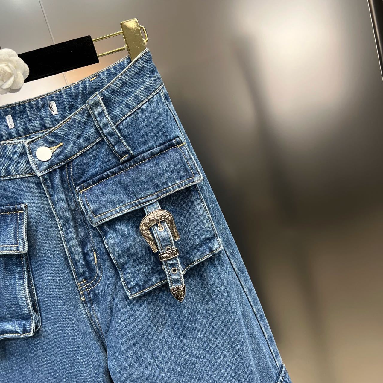 Cargo Pants Spice Girl Denim Suit