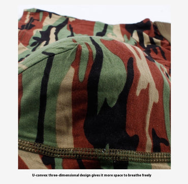 Kamouflage Herrunderkläder Modal Andningsbara Boxers Med Mellanhög Midja Mönstrade Boxers
