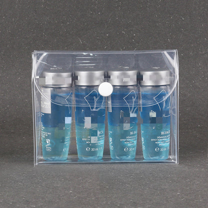 Transparent Waterproof Cosmetics Travel Kit Buttons