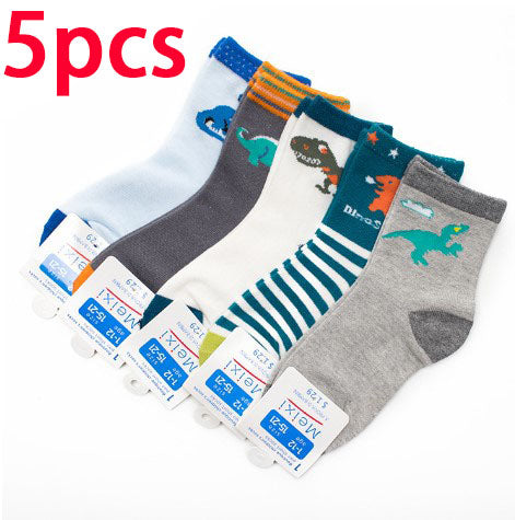 Boy Socks Big, Medium And Small Children's Socks Dinosaur