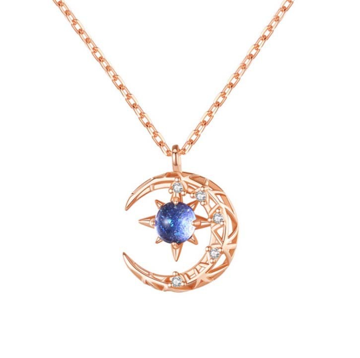 Collier Étoile Et Lune De Style Explosif Tendance Féminine