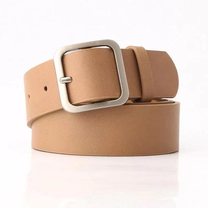 35cm Wide Retro Alloy Square Buckle Belt - Maximum Impact