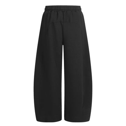 American Retro Men's Stitching Drawstring Solid Color Matchet Pants