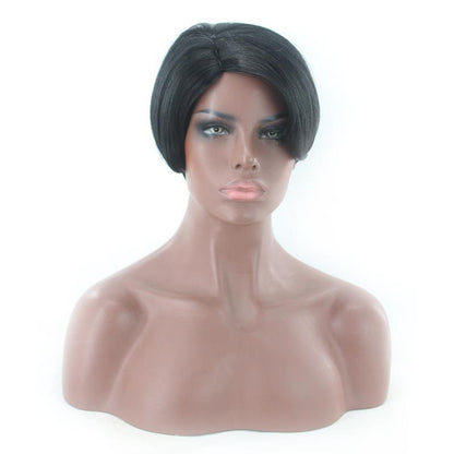 Kort Bob Peruk Lace Frontal Peruker För Svarta Kvinnor Äkta Hår