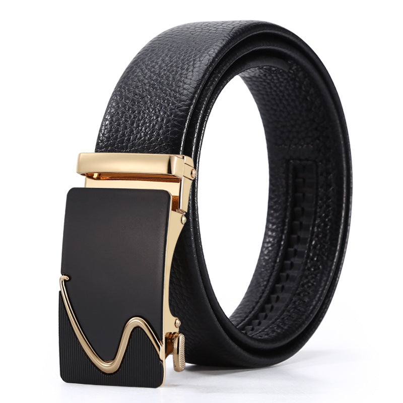 Men's Automatic Leather Buckle Business Belt - Professional Efficiency