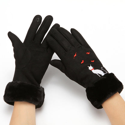 Gants femmes gants d'hiver en daim