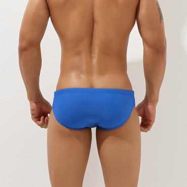 Men's triangle cutout swimming trunks