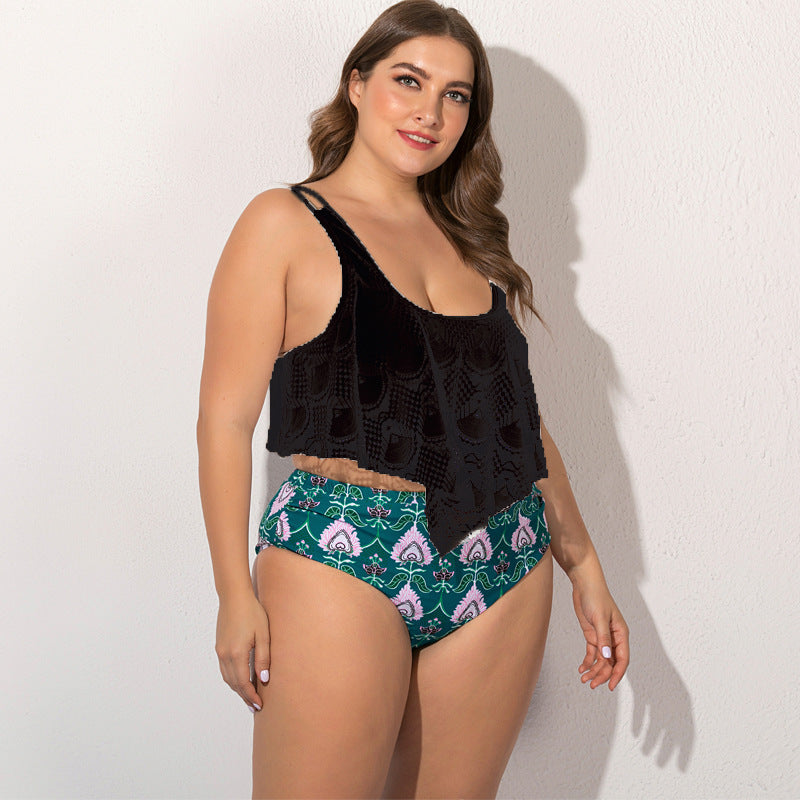 Split Plus Size Bikini för kvinnor