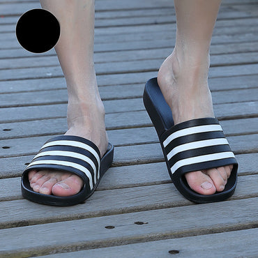 Slippers Home Indoor Bathroom Non-Slip Bathing Soft Striped Sandals And Slippers