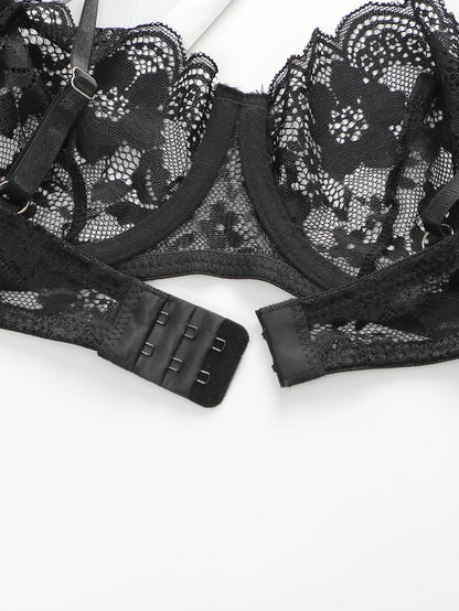 Sexy Lace, Breathable, Ultra-thin Women's Lingerie Lingerie Set