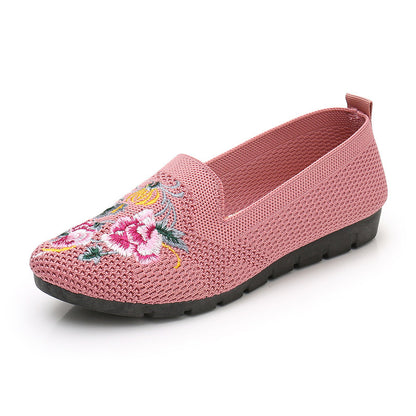 Embroidered Flying Woven Shoes - Breathable Mesh Footwear - Artisan Collection