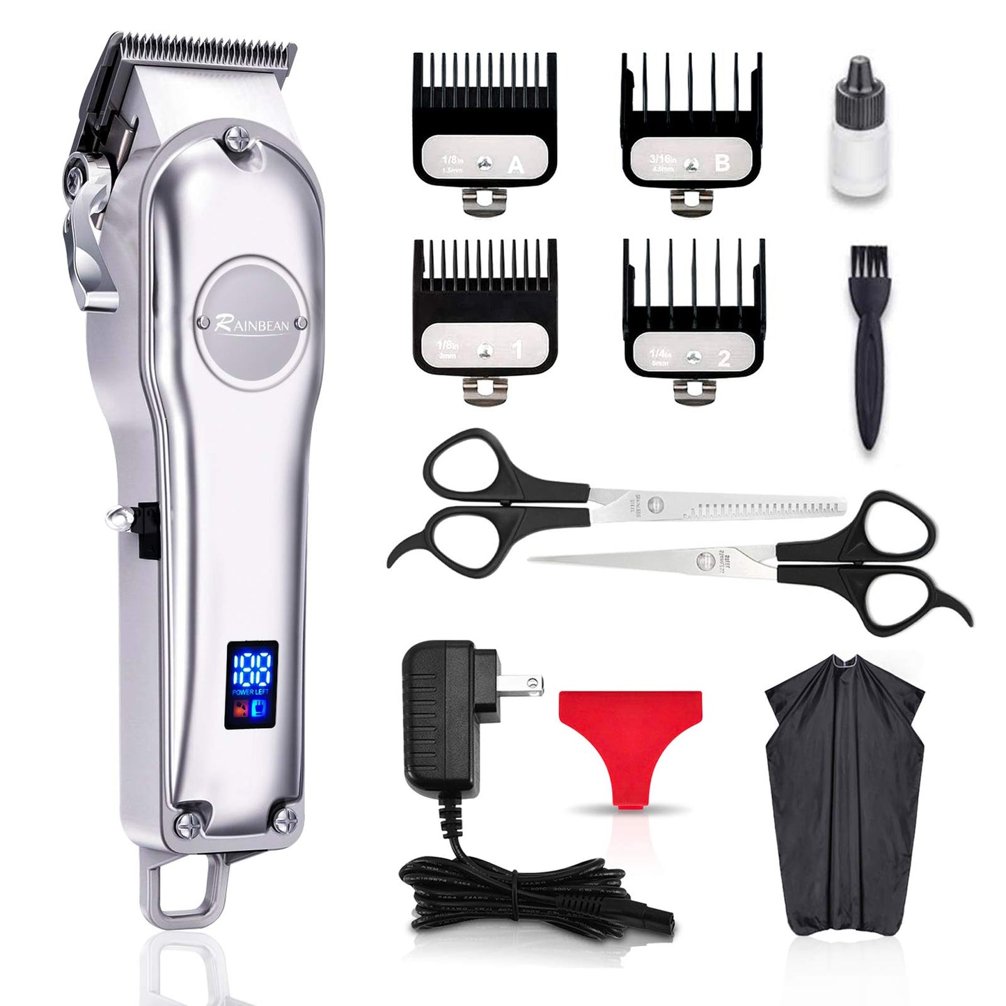 Män hår trimmer 3 i 1 IPX7 vattentät skägg trimmer Grooming Kit trådlös hår Clipper för kvinnor och barn LED Visa USB återuppladbar Amazon förbjudad