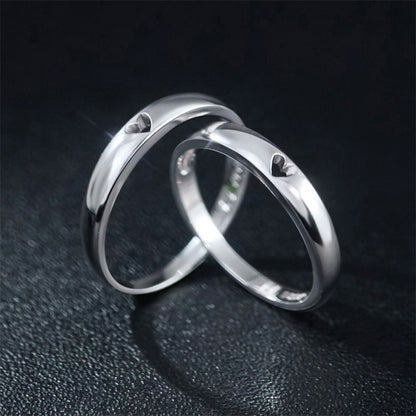 925 Silver Heart Hollow Rings For Men And Women Couples