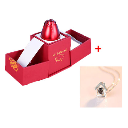 Mode 100 langues je t'aime Projection Couple pendentif rond romantique amour mémoire amoureux de mariage collier cadeaux 