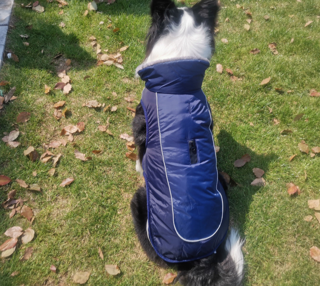 Förtjockad hund vadderad rock reflekterande hund kläder kläder