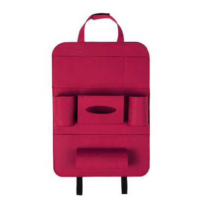 Organisateur de siège arrière de voiture, support de style de voiture, siège multi-poches, rangement en feutre de laine, sac multifonction d'accessoires de véhicule