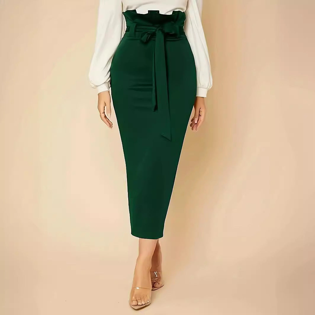 European And American Ladies High Waist Slim Fit Bud Skirt