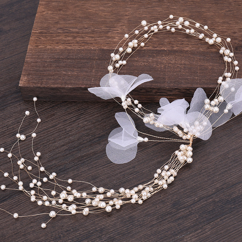 Bridal Headdress Handmade Pearl Fairy Hairband Super Fairy