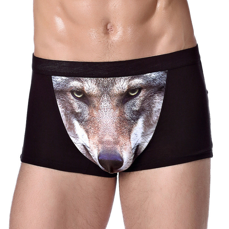 Personalized Men's Underwear Creative Animal Print Men's Underwear Sexy Boxer Briefs