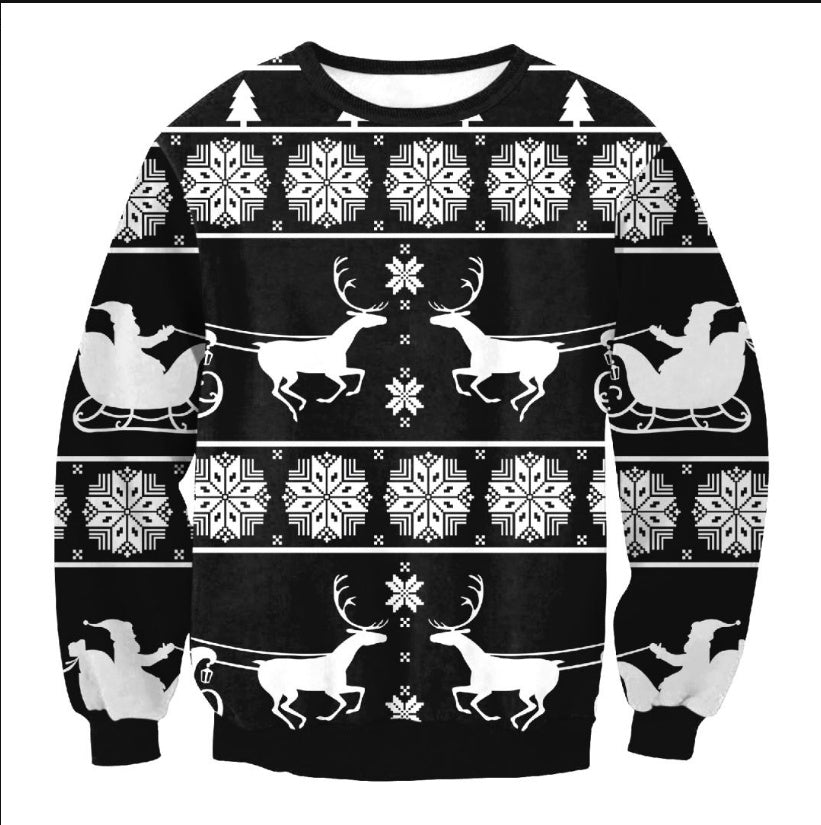 Rådlig jul SWEATER Semester Santa Elf Roliga kvinnor män tröjor toppar hösten vinter kläder till vintern