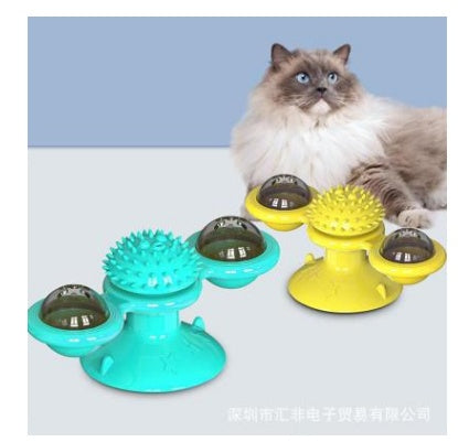 Cat Turntable Cat Windmill Toy Glödande Toy