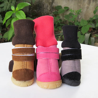 Dog high top cotton shoes